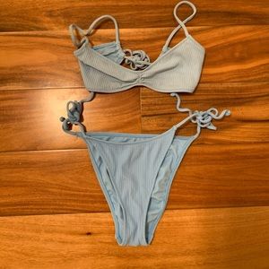 Pacsun cute baby blue bikini